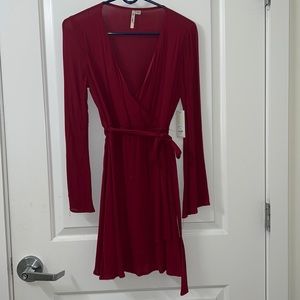 Long sleeve red dress